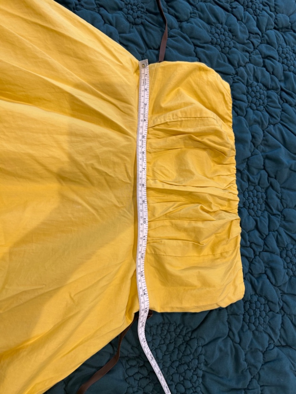 Ryu Strapless Yellow Ruffle Hem Sundress size Large - Picture 6 of 7